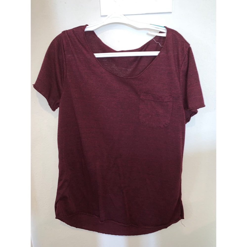 Burgundy Pocket Top